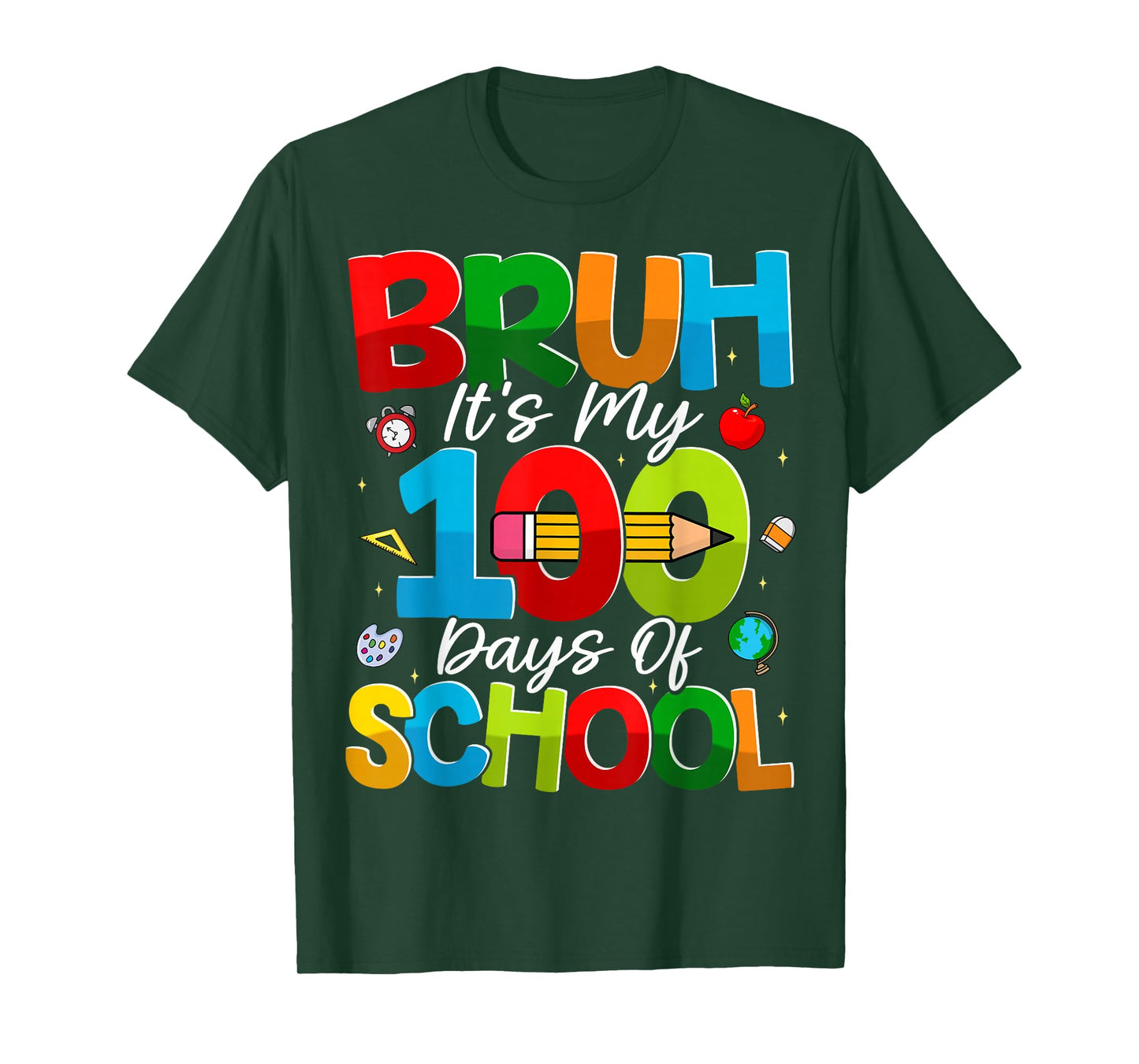 Bruh Its My 100 Days of School Boys Kids 100th Day of School T-Shirt