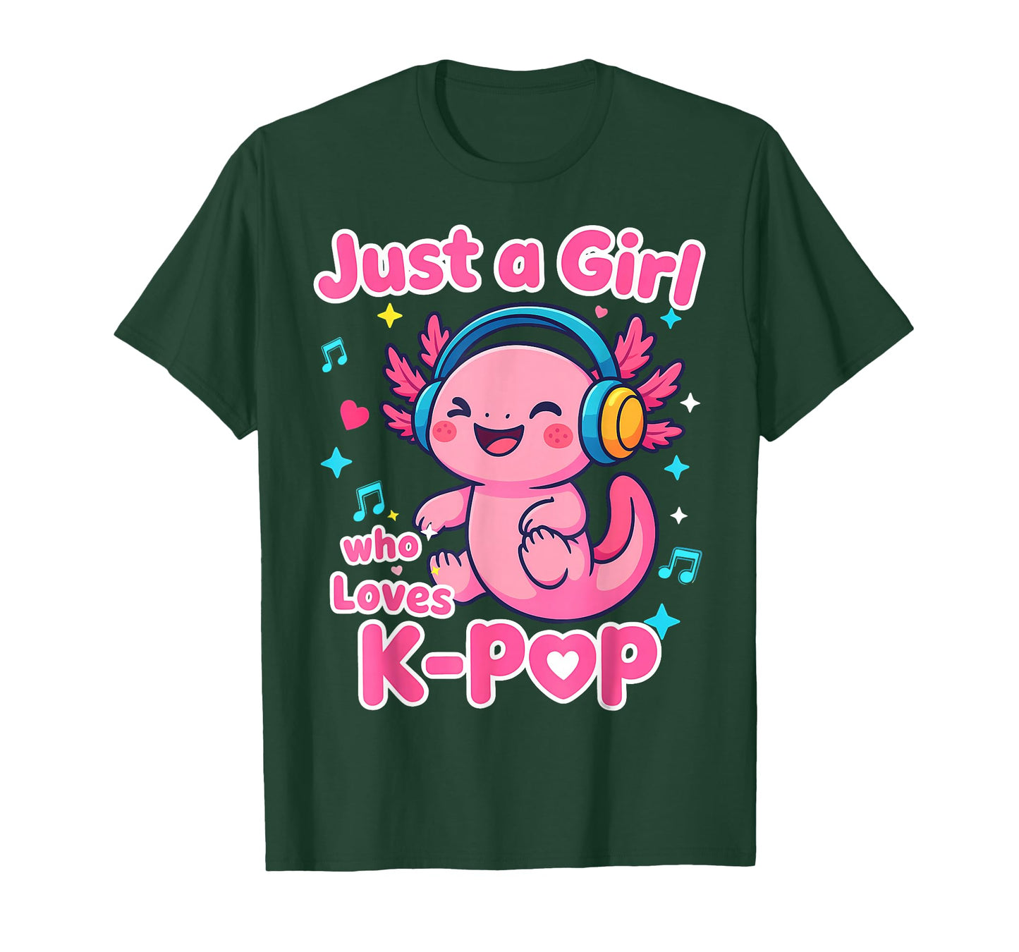 Just A Girl Who Loves K-Pop Cute Axolotl Lover T-Shirt