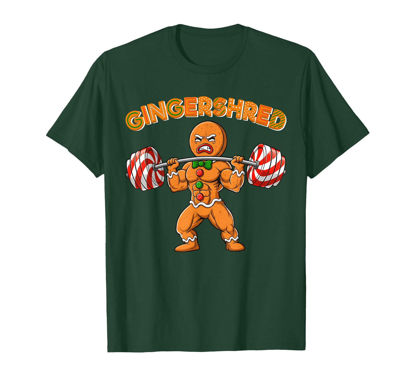 GingerShred Gingerbread Workout Pjs Christmas Xmas Men T-Shirt
