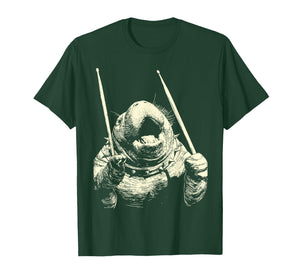 Manatee Playing Drums Funny Musician Animal Drummer Punk T-Shirt