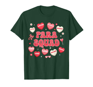 Groovy para Squad Teacher Paraprofessional Valentines Hearts T-Shirt