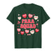 Groovy para Squad Teacher Paraprofessional Valentines Hearts T-Shirt