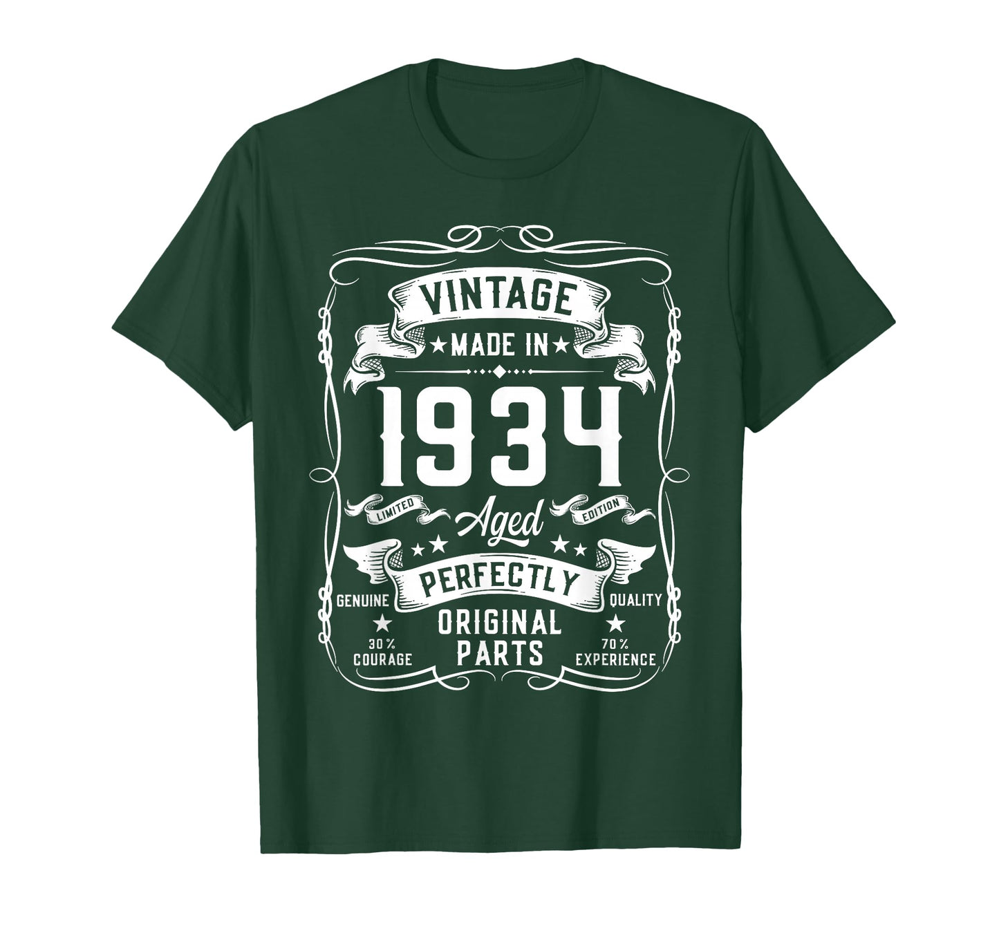 Vintage 1934 92yr 92nd Birthday Gifts for Men 92 Years Old T-Shirt