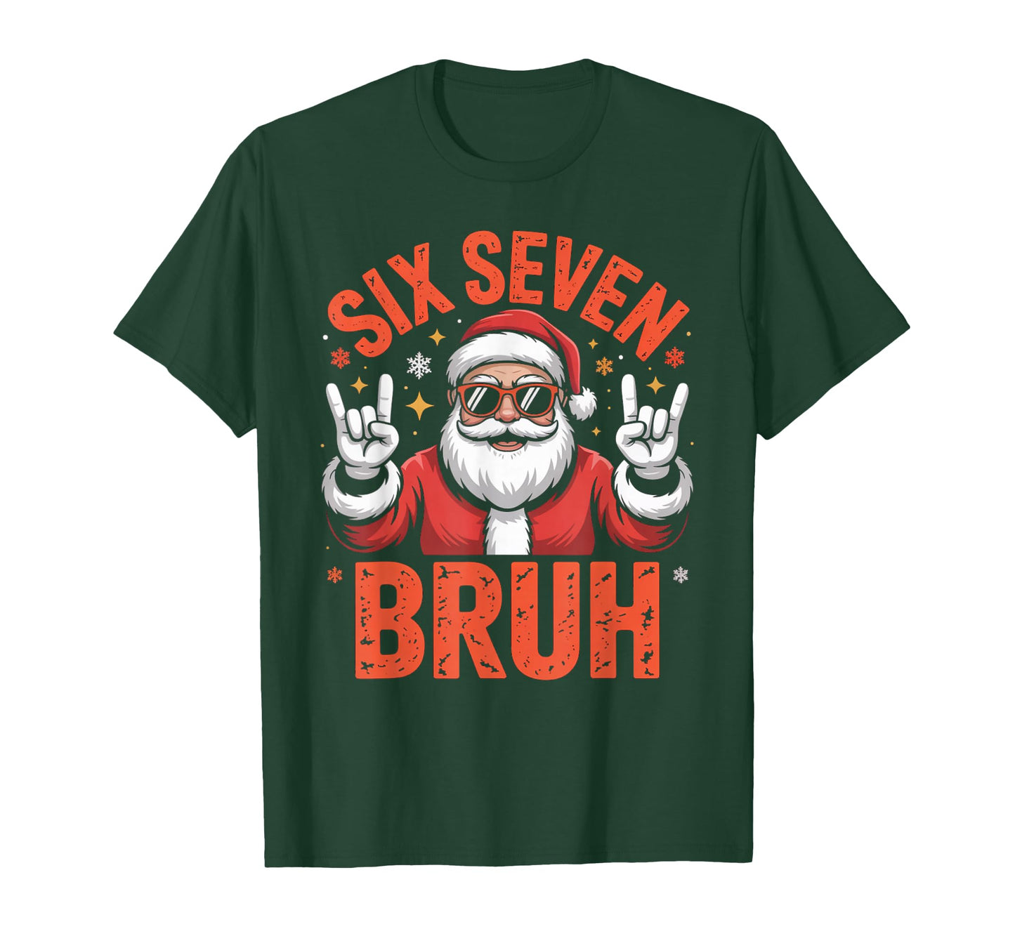 67 Meme 6 7 Funny Santa Christmas Six Seven Bruh T-Shirt