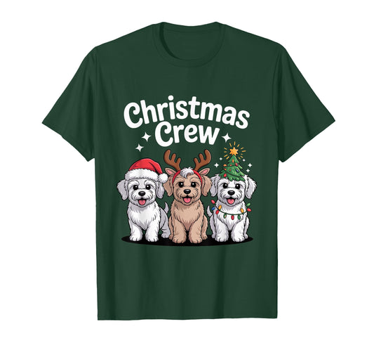 Christmas Crew Xmas Puppy Dog Funny Christmas Schnoodle T-Shirt