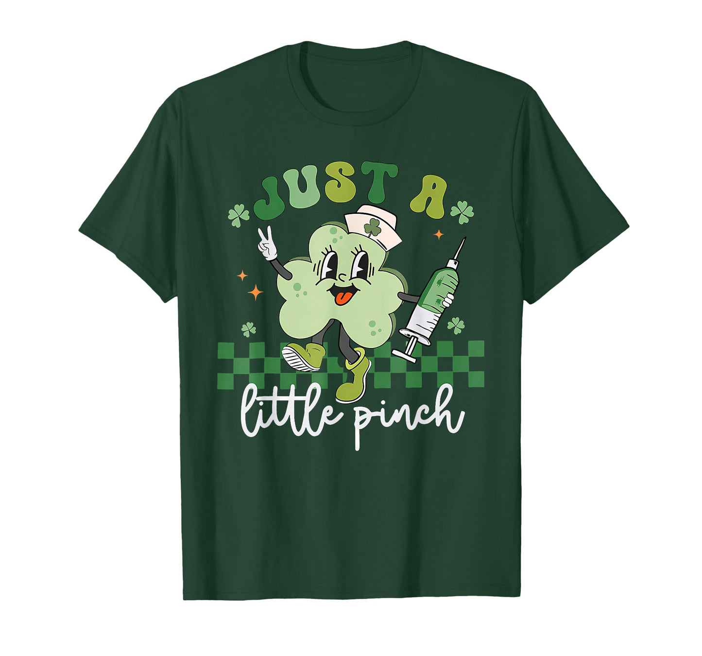 Just A Little Pinch Nurse St Patrick's Day Shamrock Irish T-Shirt