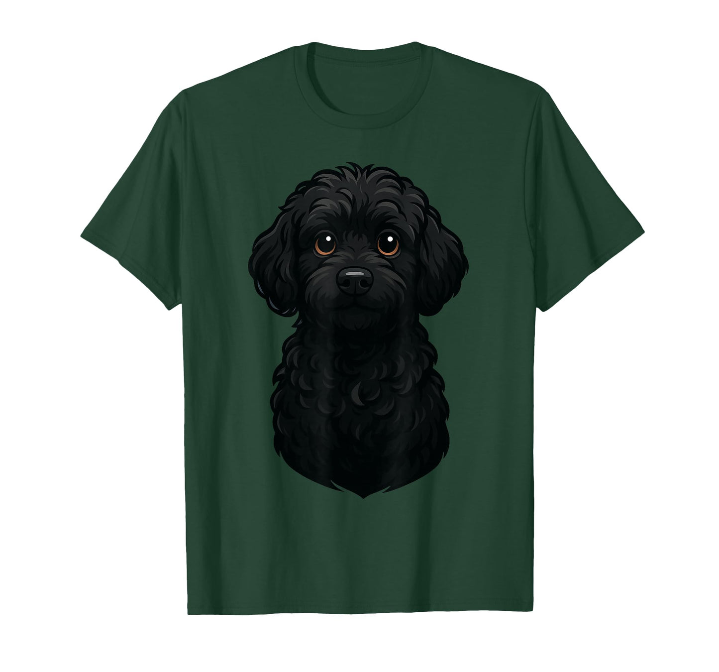 Black Labradoodle Dog Art Design T-Shirt