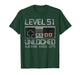 Level 51 Unlocked 51st Birthday 51 Year Old Video Gamer Men T-Shirt