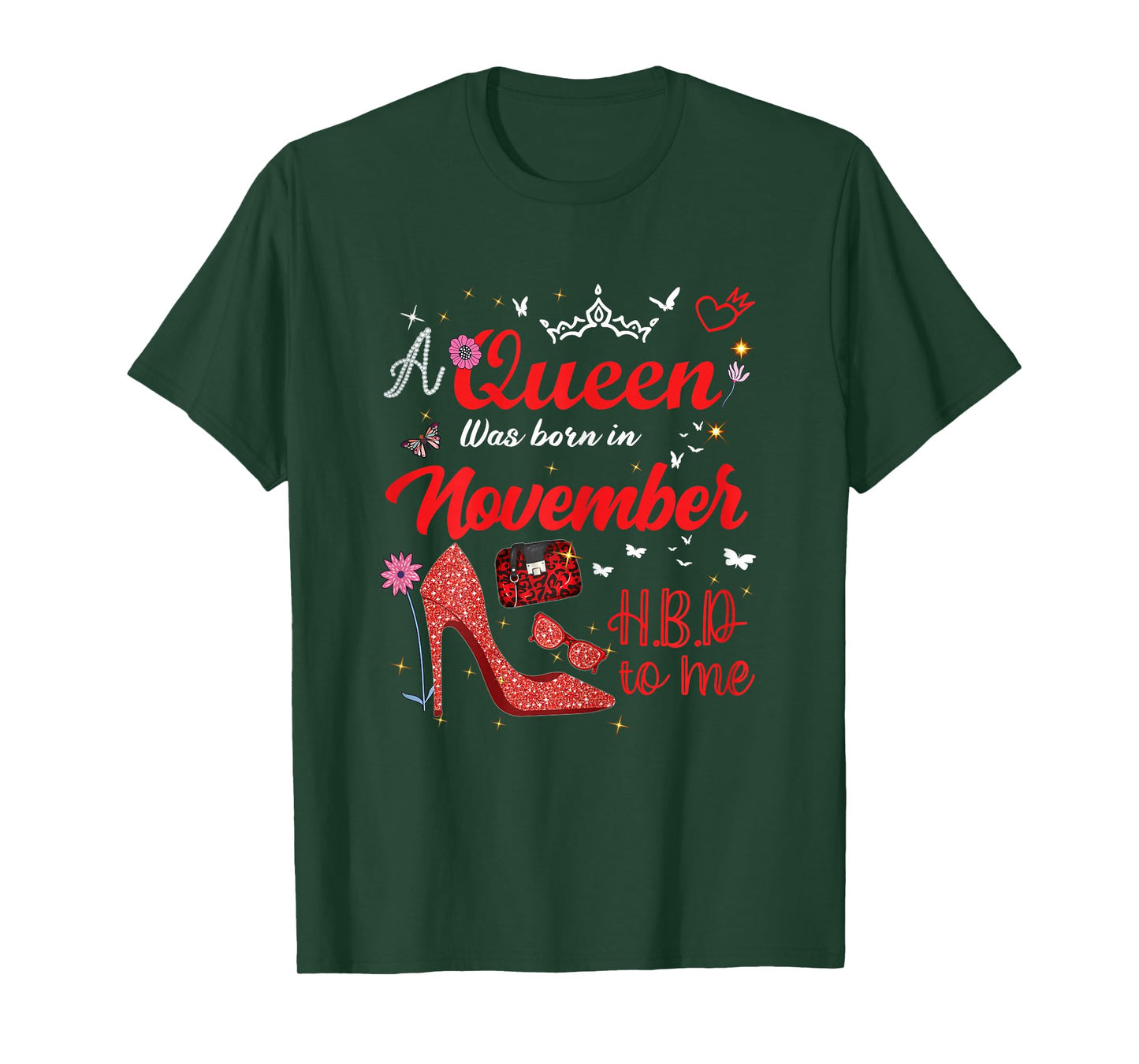 A Queen was Born in November Birthday Queen Women Girls T-Shirt