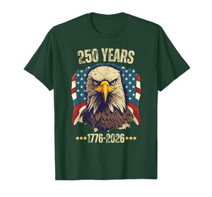 Vintage 250 Years 4th of July Liberty Eagle American Patriot T-Shirt