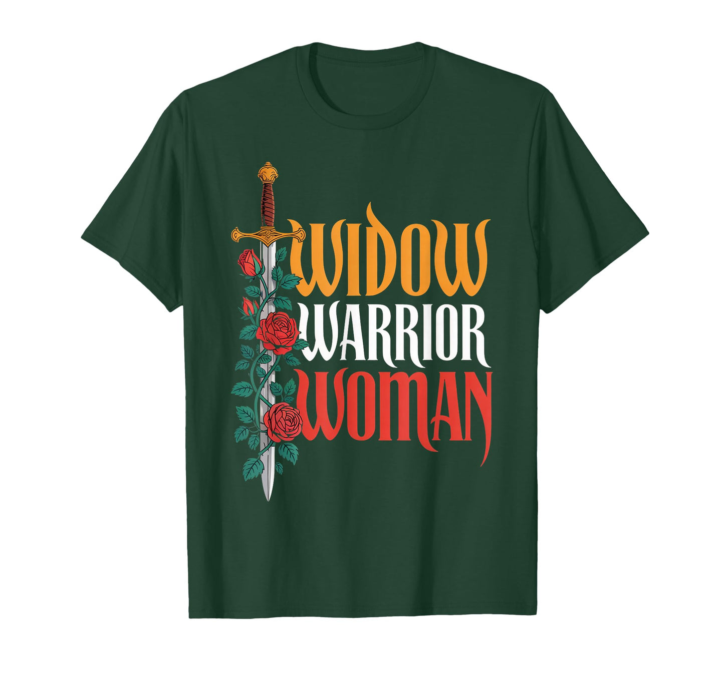 Widow Warrior Woman Butterfly Memorial Husband Widow T-Shirt