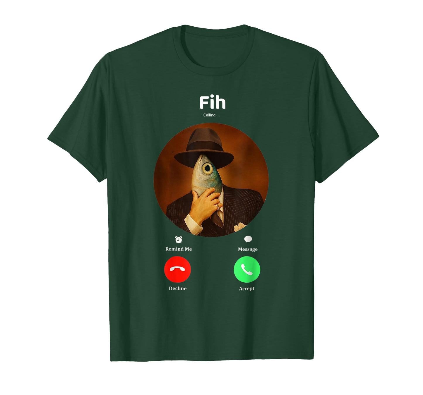 Fih Calling Meme – Funny Fish Incoming Call Humor T-Shirt