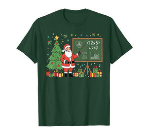 67 Teacher Santa Christmas Six Seven Meme Math Teacher Xmas T-Shirt