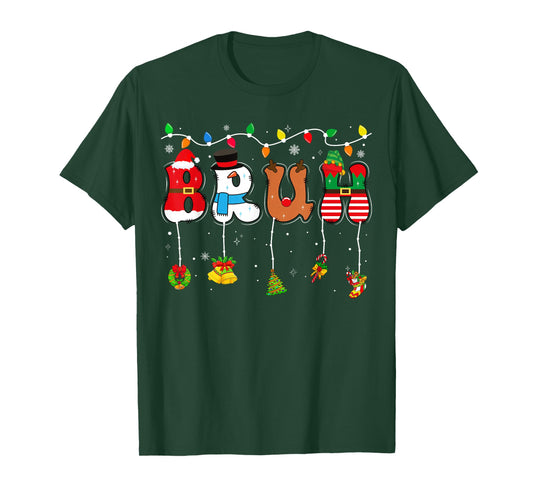 Bruh Funny Christmas Teens Boys Kids Xmas Pajamas T-Shirt