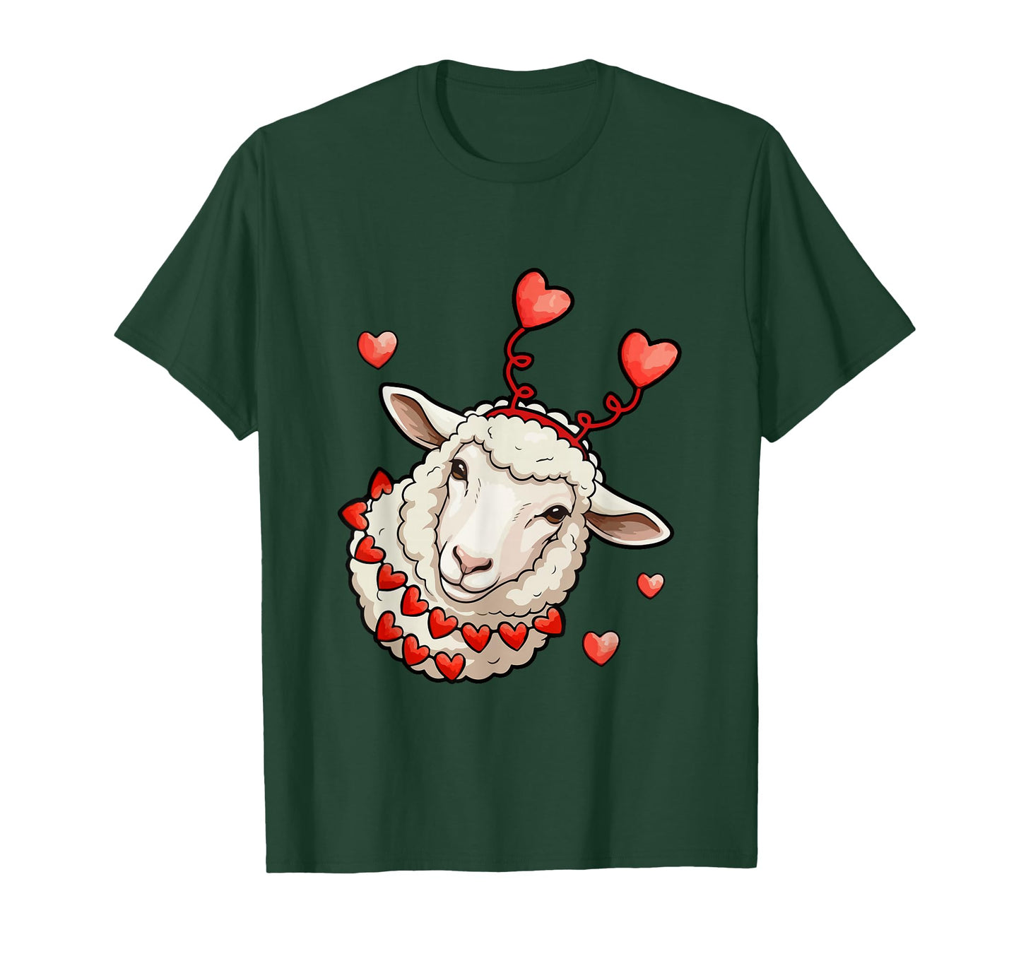 Sheep Face Valentine's Day Matching Farmer Owner Family Kids T-Shirt