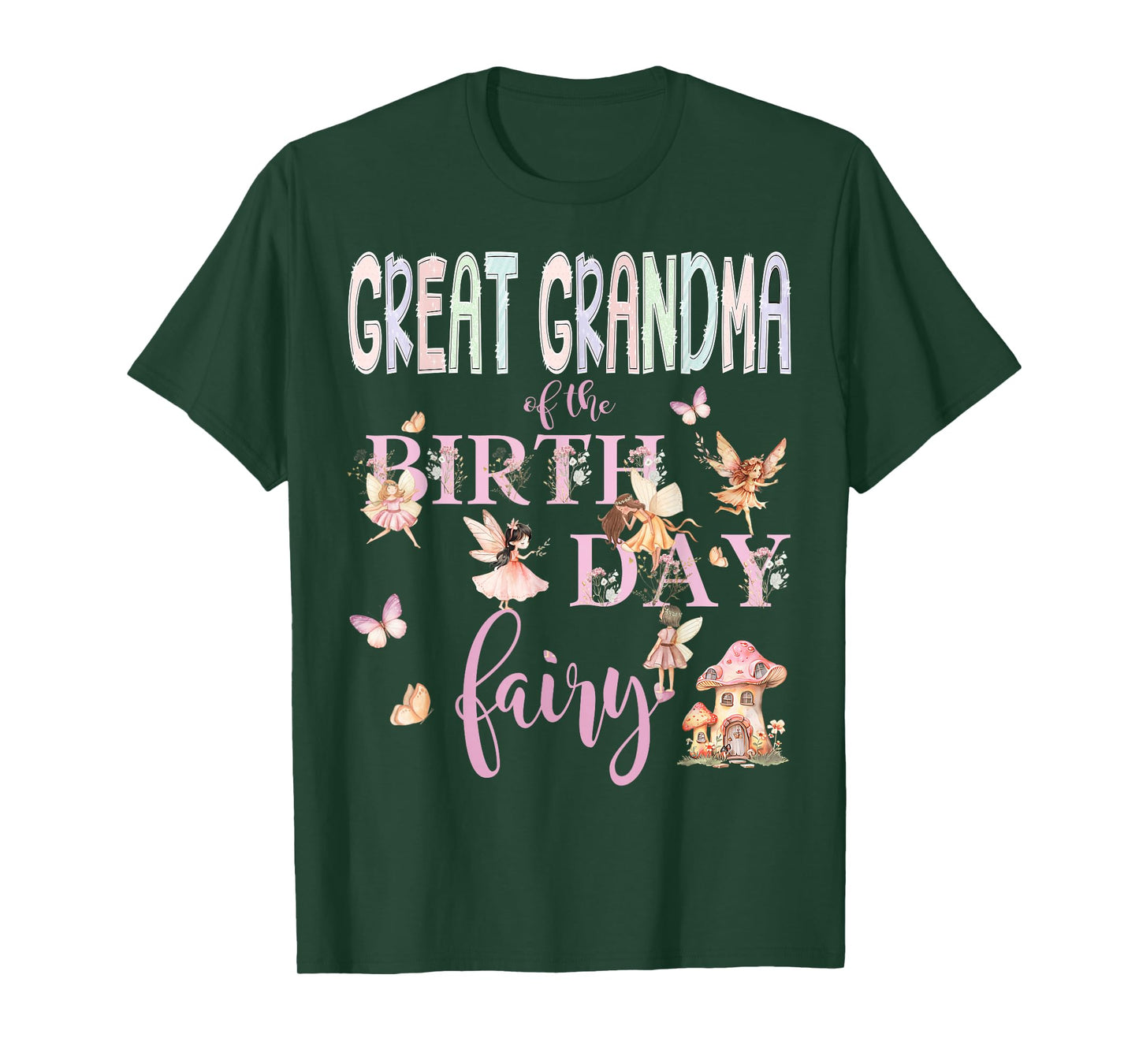 Great Grandma of The Birthday Fairy Birthday Girl Magical T-Shirt