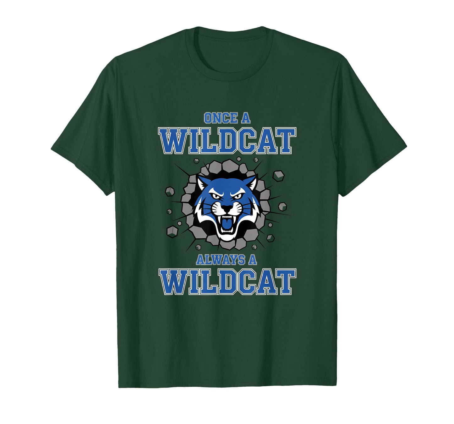 Cat Wildcat School Spirit Once A Wildcat Always A Wildcat T-Shirt