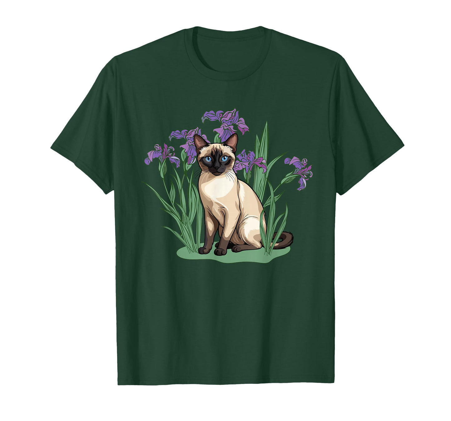 Siamese Cat Flowers Siamese Cat Owner Siamese Cat Lover T-Shirt