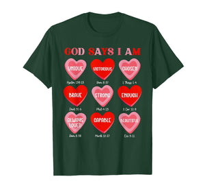 God Say I Am Heart Conversation Christian Bible Verse Jesus T-Shirt