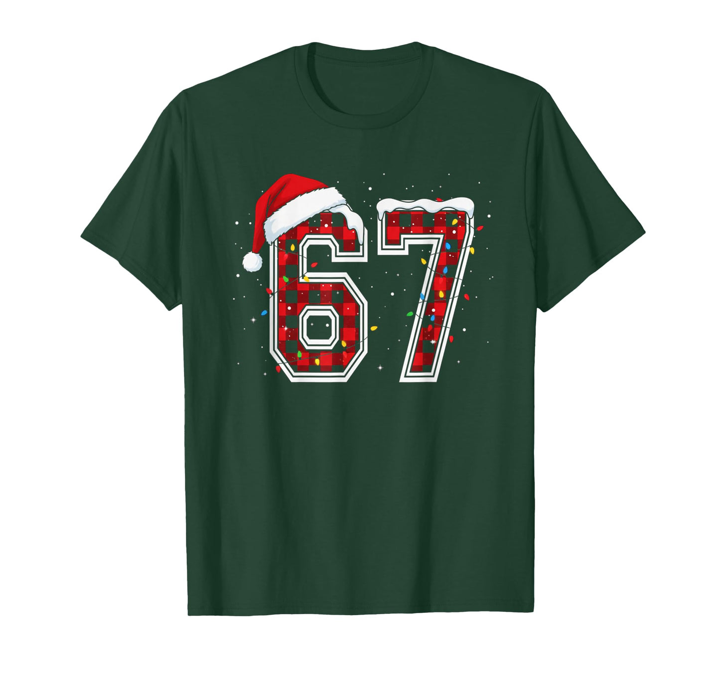 Funny Number 67 Aura 67 Christmas Holiday Women Kids Xmas T-Shirt
