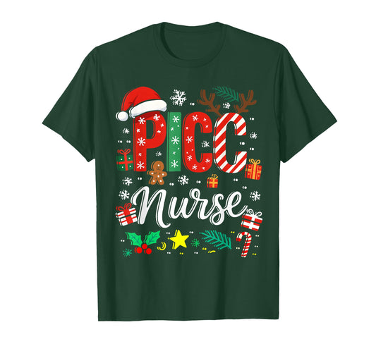 PICC Nurse Christmas Nursing Practitioner Funny Crew Teams T-Shirt