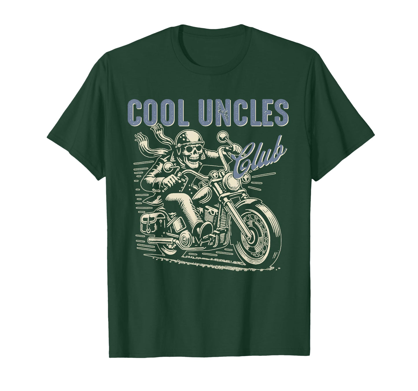 Cool Uncles Club Biker Uncle Retro Uncle Riding Motorcycle T-Shirt