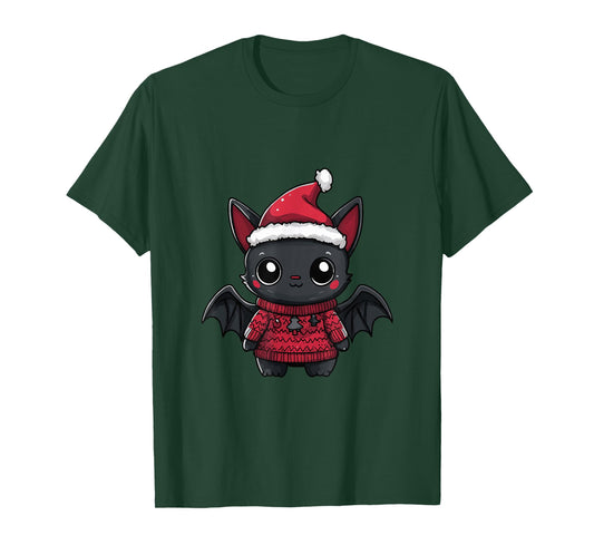 Cute Christmas Bat Animal | Xmas Holidays T-Shirt