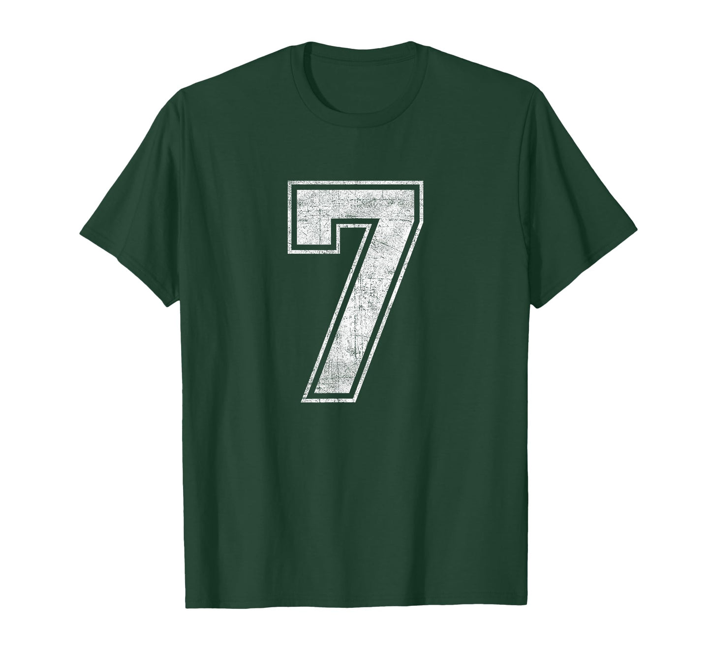 Funny 7 Number Seven Graphic Group Halloween Birthday Retro T-Shirt