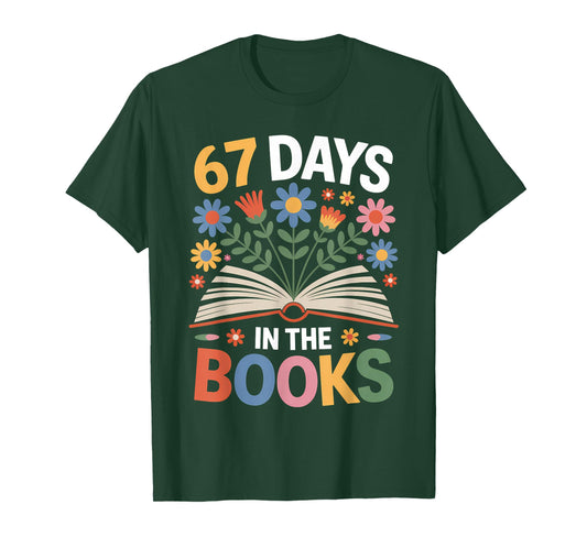 67 Days in The Books Back to School Reading Liberian Teacher T-Shirt