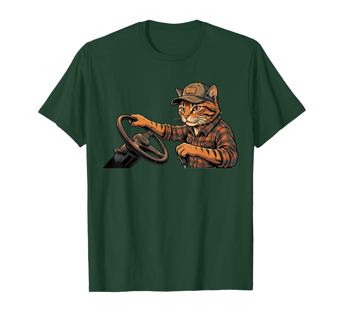 Vintage Cat Truck Driver Funny Trucker T-Shirt