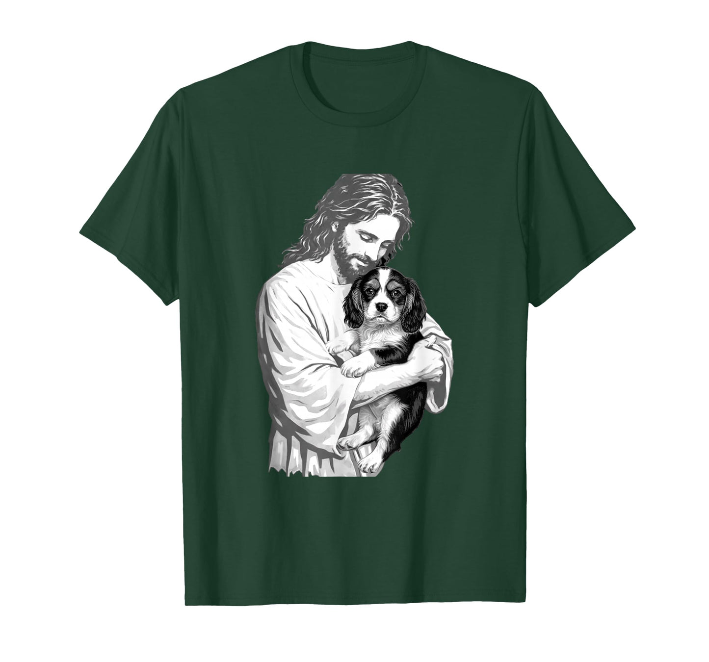 Funny Jesus Christ Cavalier Spaniel Dog Christian Faith T-Shirt