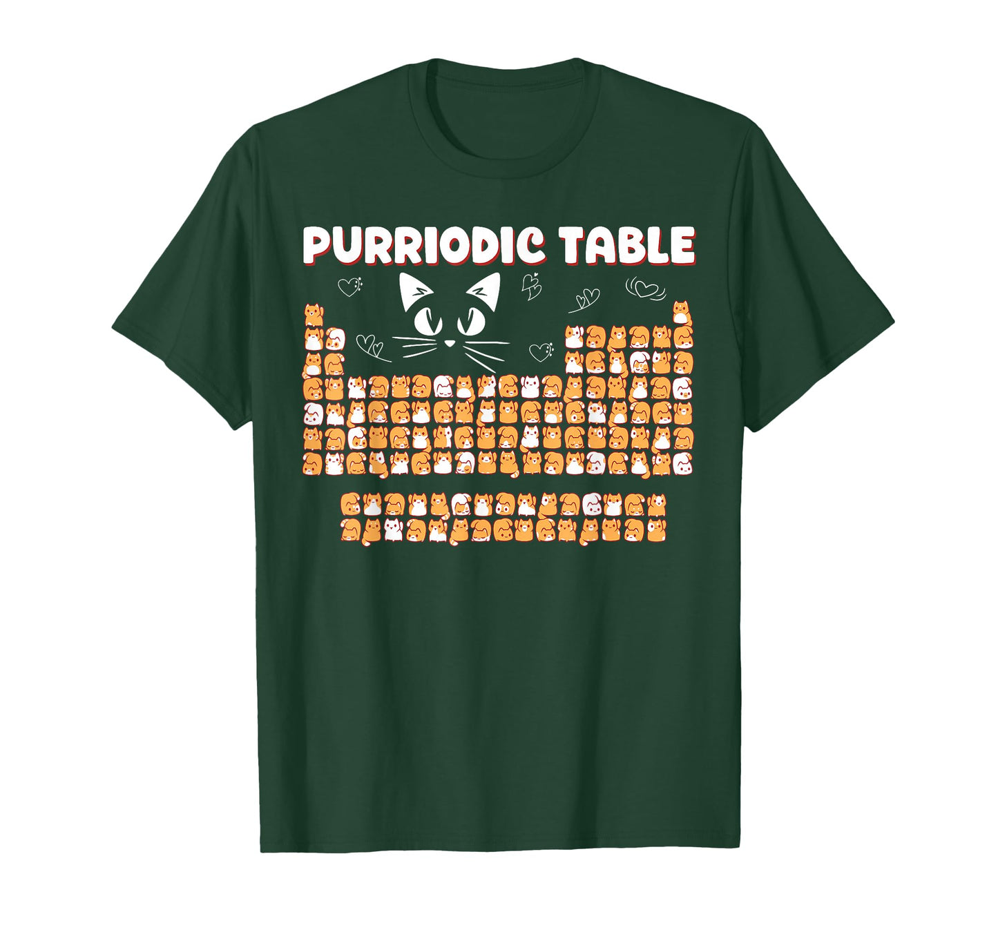 Cat Periodic Table Funny Cat Chemistry Cat Lover T-Shirt