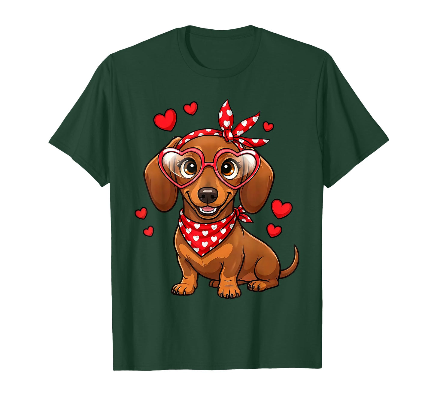 Dachshund Valentines Day Wiener Dog Lover Weenie Heart T-Shirt