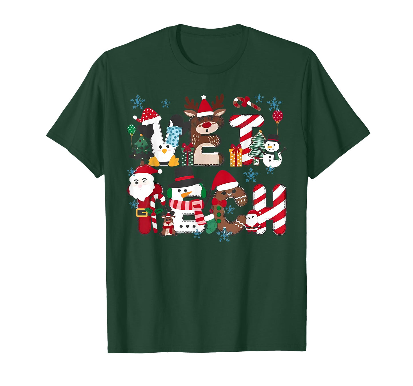 Vet Tech Christmas Veterinary Tech Medicine Veterinarian T-Shirt