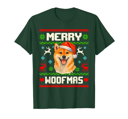 Shiba Inu Dog Christmas Ugly Sweater Pet Dog Lover Xmas T-Shirt