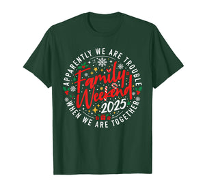Retro Family Weekend 2025 Christmas We are Together Matching T-Shirt