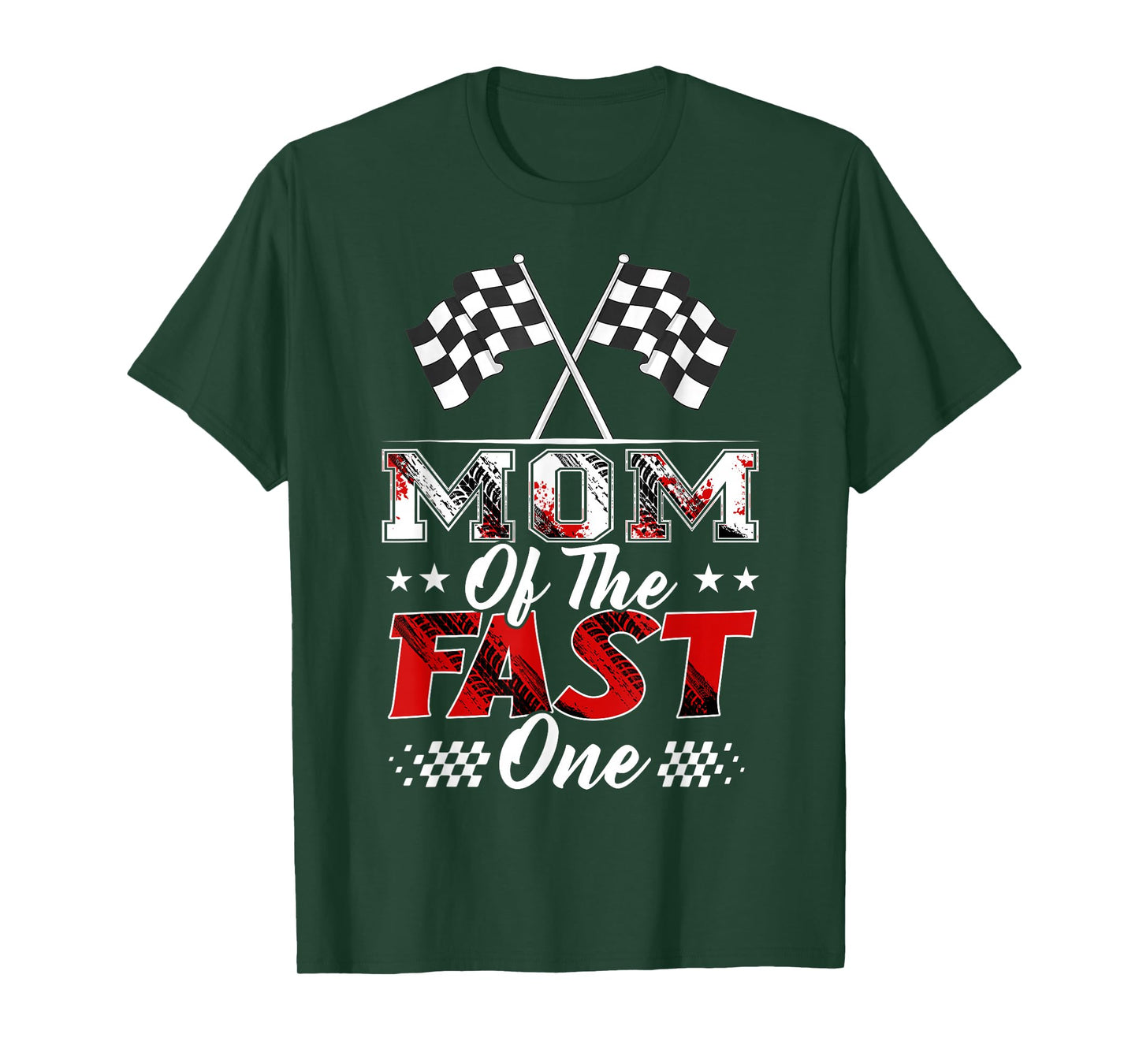 Mom of The Fast One Birthday 1st Race Car Family T-Shirt