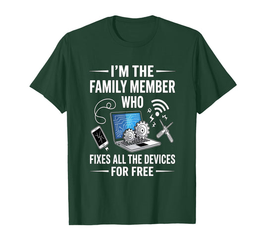 Tech Support Design for Men, Boys, dad. Funny Meme T-Shirt