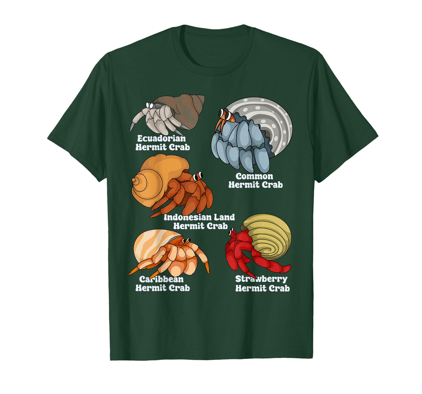 Hermit Crab Lover Kids Aquarium Species Hermit Crabs T-Shirt