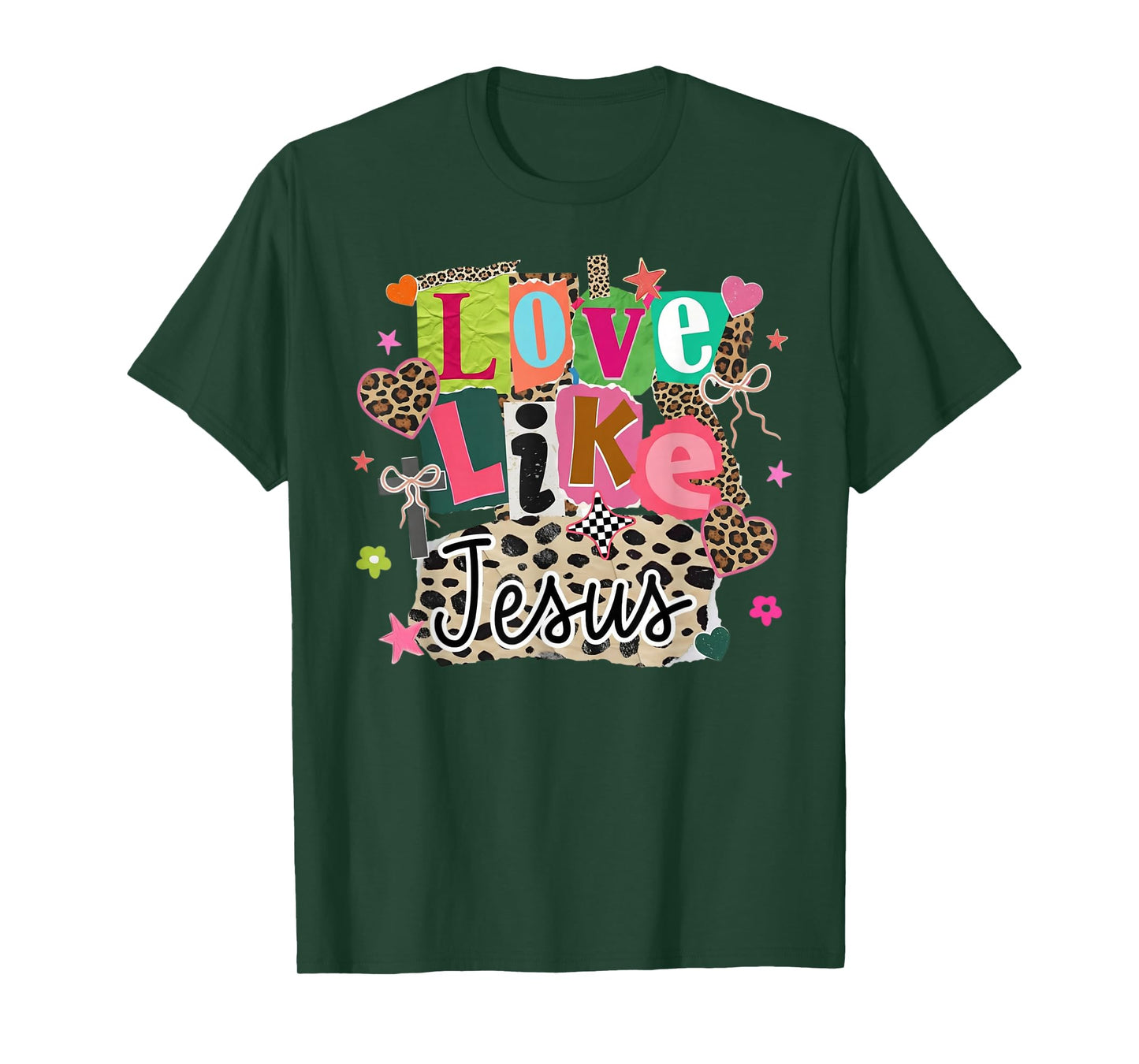 Funny Jesus Christian Heart Valentine Love Like Jesus T-Shirt