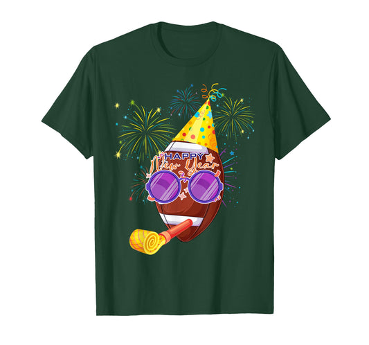 Happy New Year 2026 Football Party Hat New Years Eve Party T-Shirt