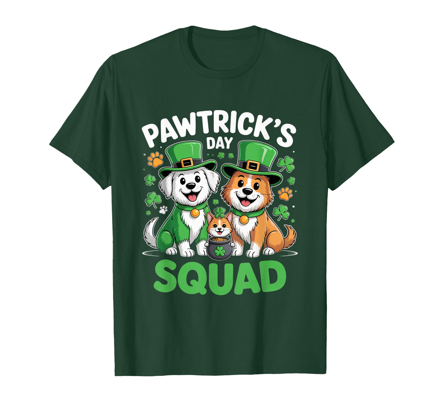 Pawtricks Day Squad St Patricks Dog Lover Dog Crew Outfit T-Shirt