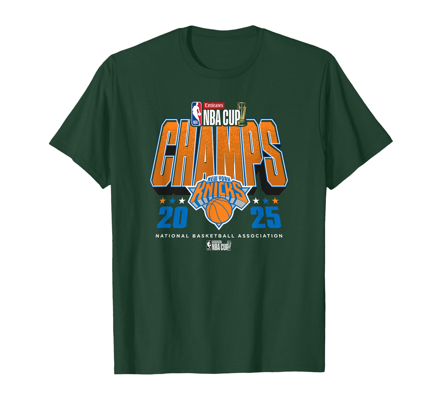 NBA Official Emirates Cup 2025 Champs New York Knicks T-Shirt