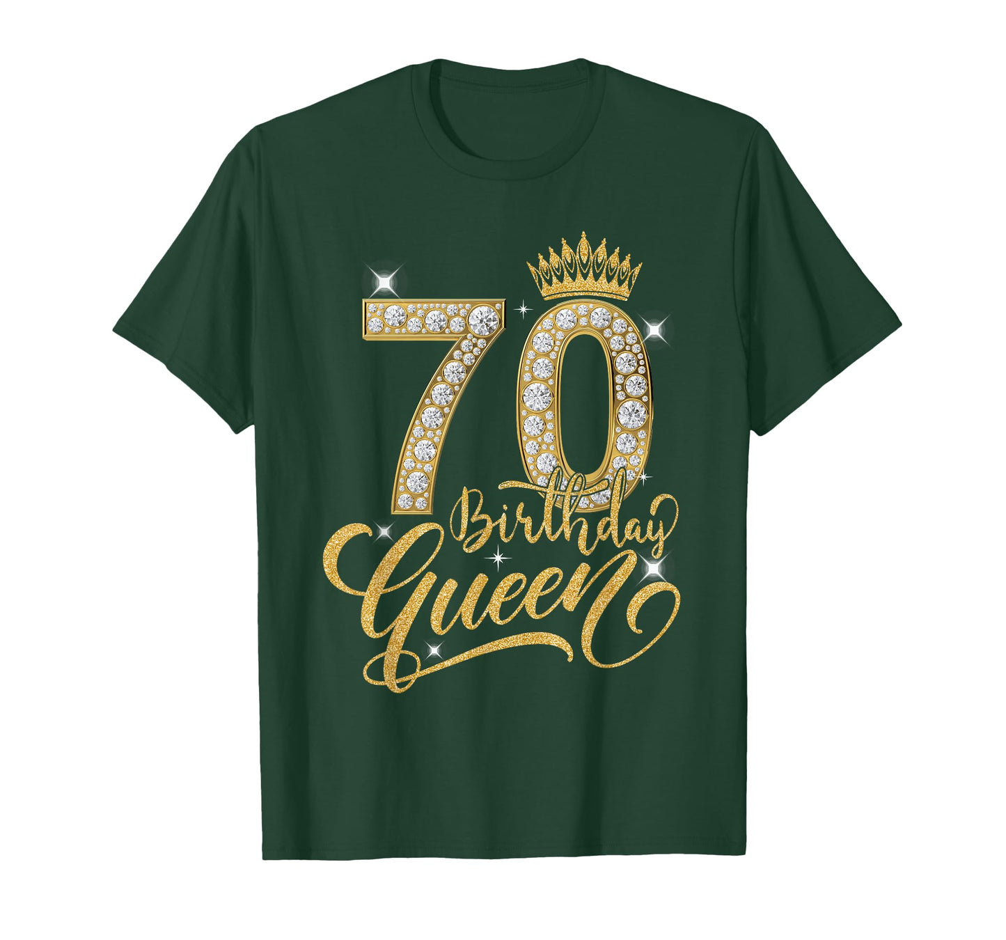70th Birthday Queen Diamond Crown 70 Year Old Gifts Women T-Shirt