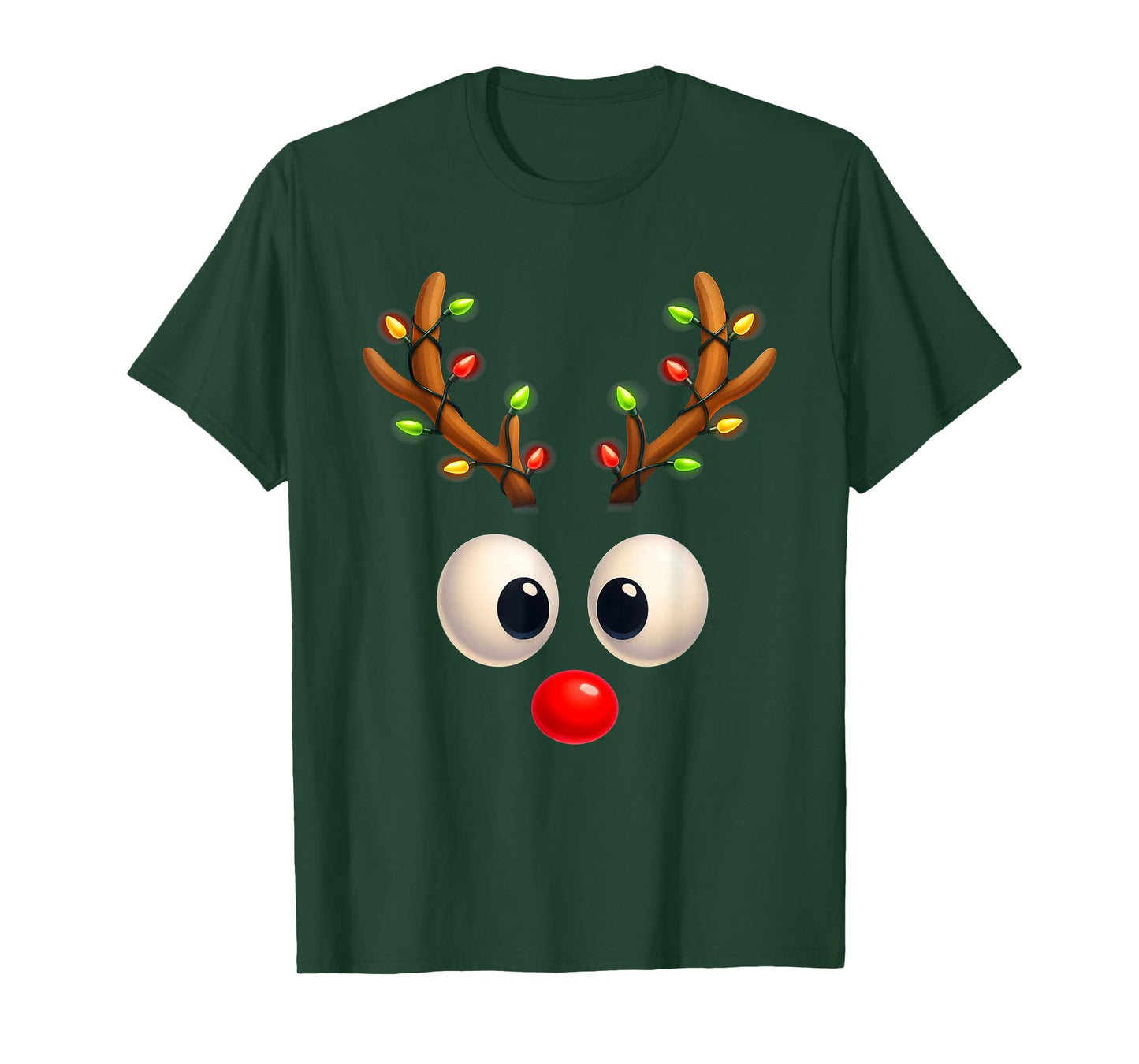 Matching Family Christmas Reindeer Face Christmas T-Shirt