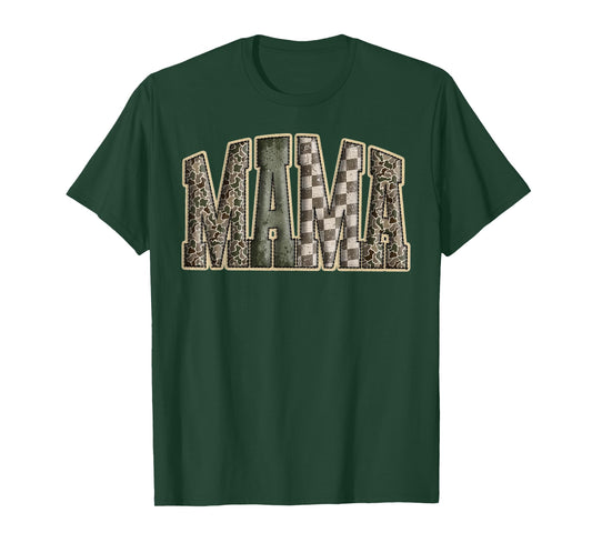 Hunting Mama Camo Western Vintage Women Girl Christmas T-Shirt
