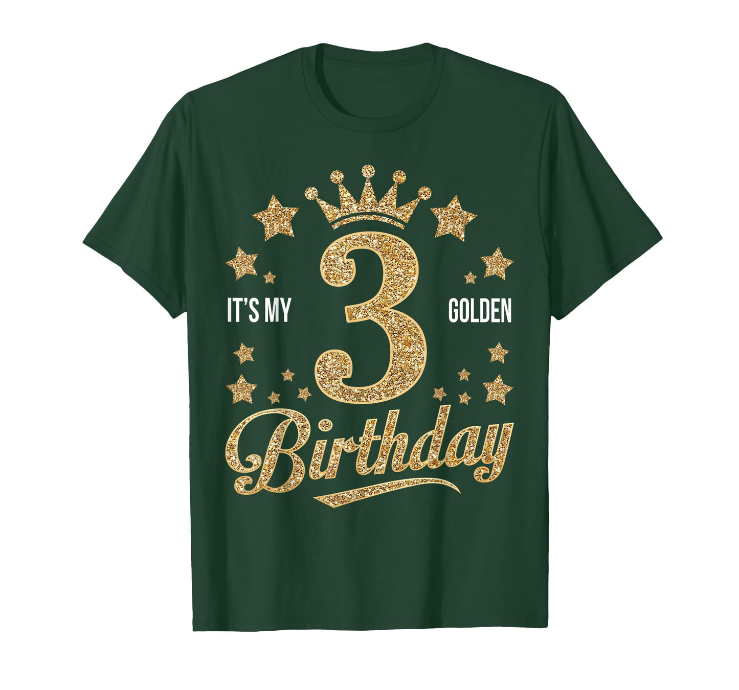 It's My 3rd Golden Birthday 3 Year Old Bday Groovy T-Shirt