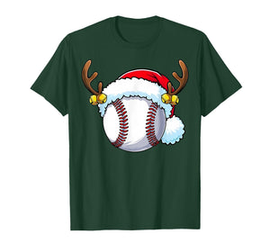 Baseball Santa Reindeer Christmas for Mens Boys Womens Kids T-Shirt