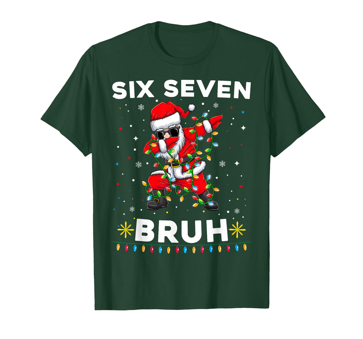 Six Seven Santa Christmas 6 7 Bruh Meme Gen Alpha Boys 67 T-Shirt