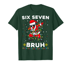 Six Seven Santa Christmas 6 7 Bruh Meme Gen Alpha Boys 67 T-Shirt